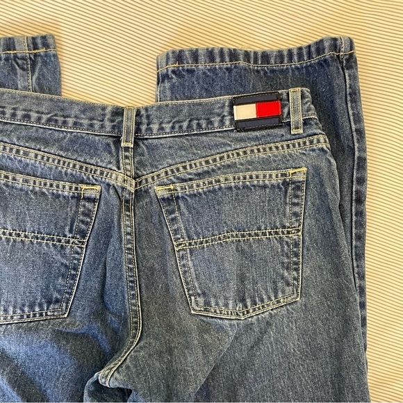 TOMMY JEANS Y2K Straight leg Denim Mid Rise Cheja Blue Jeans size 30 - Picture 2 of 6